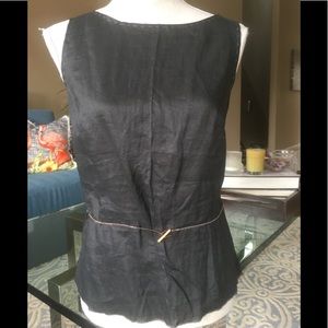 Rozae Nichols 100% Linen Top Blouse